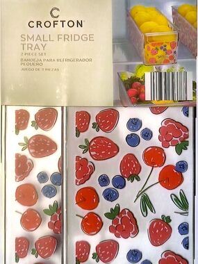 Crofton Fruit Pattern Refrigerator 2 Trays in Red, Blue, Green